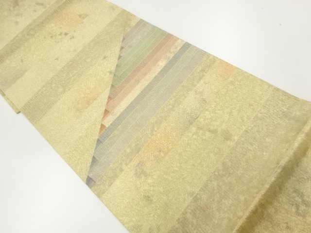 JAPANESE FUKURO OBI / WOVEN ABSTRACT STRIPE